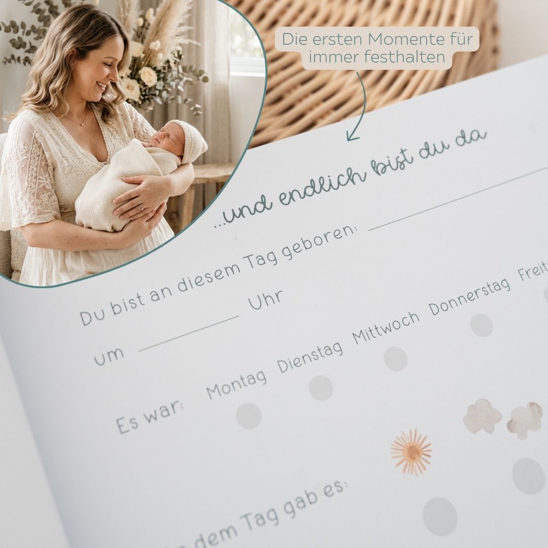 Babytagebuch „Mein erstes Lebensjahr“ personalisierbar - wunderwunsch