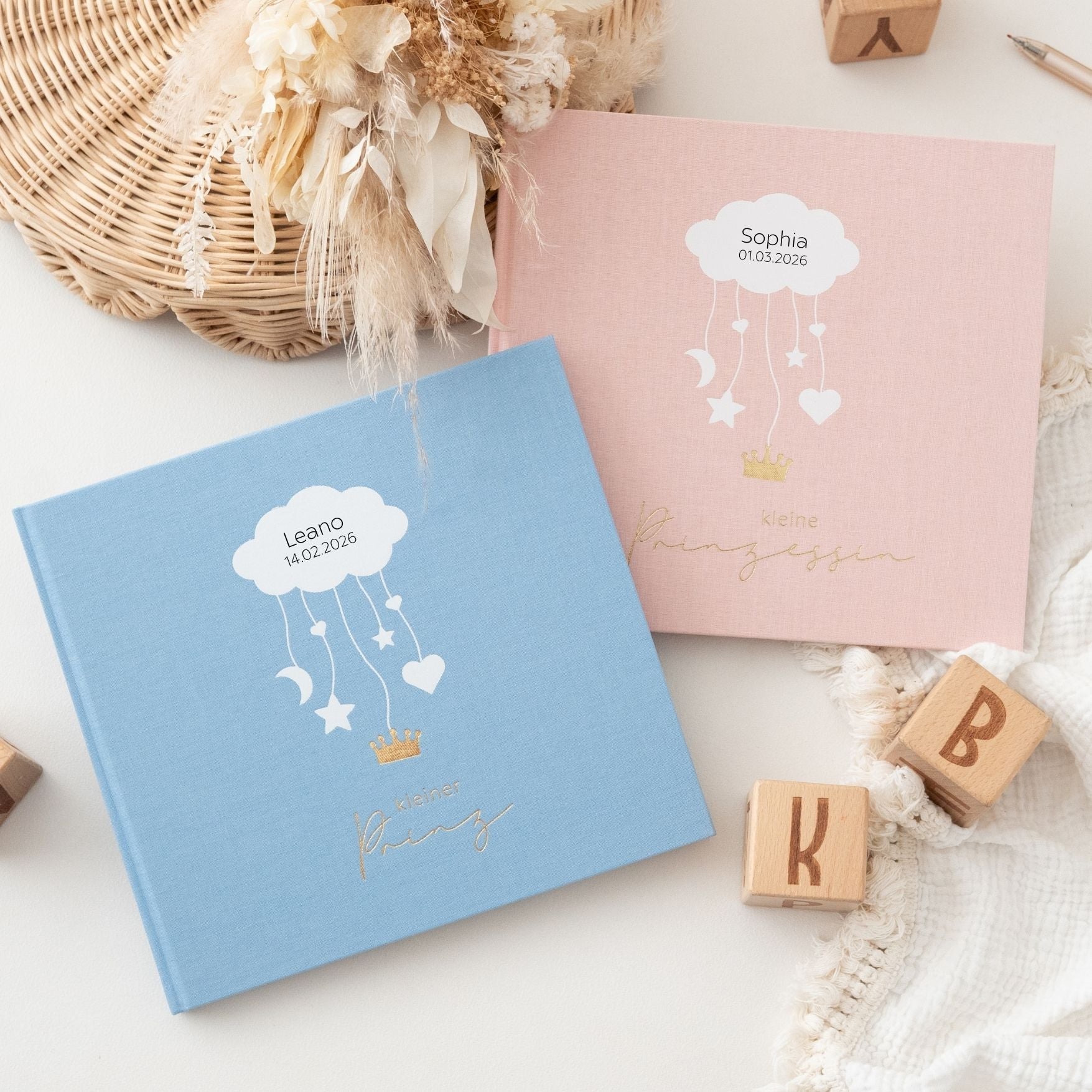 Babytagebuch „Wolke“ personalisierbar - wunderwunsch