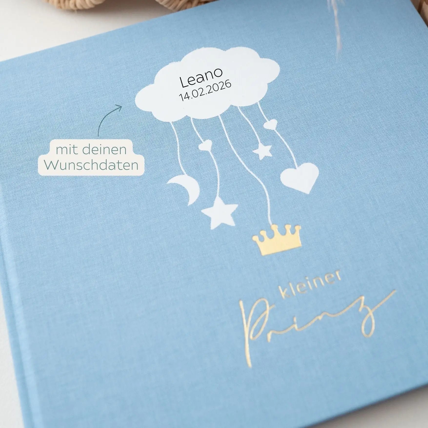 Babytagebuch „Wolke“ personalisierbar - wunderwunsch