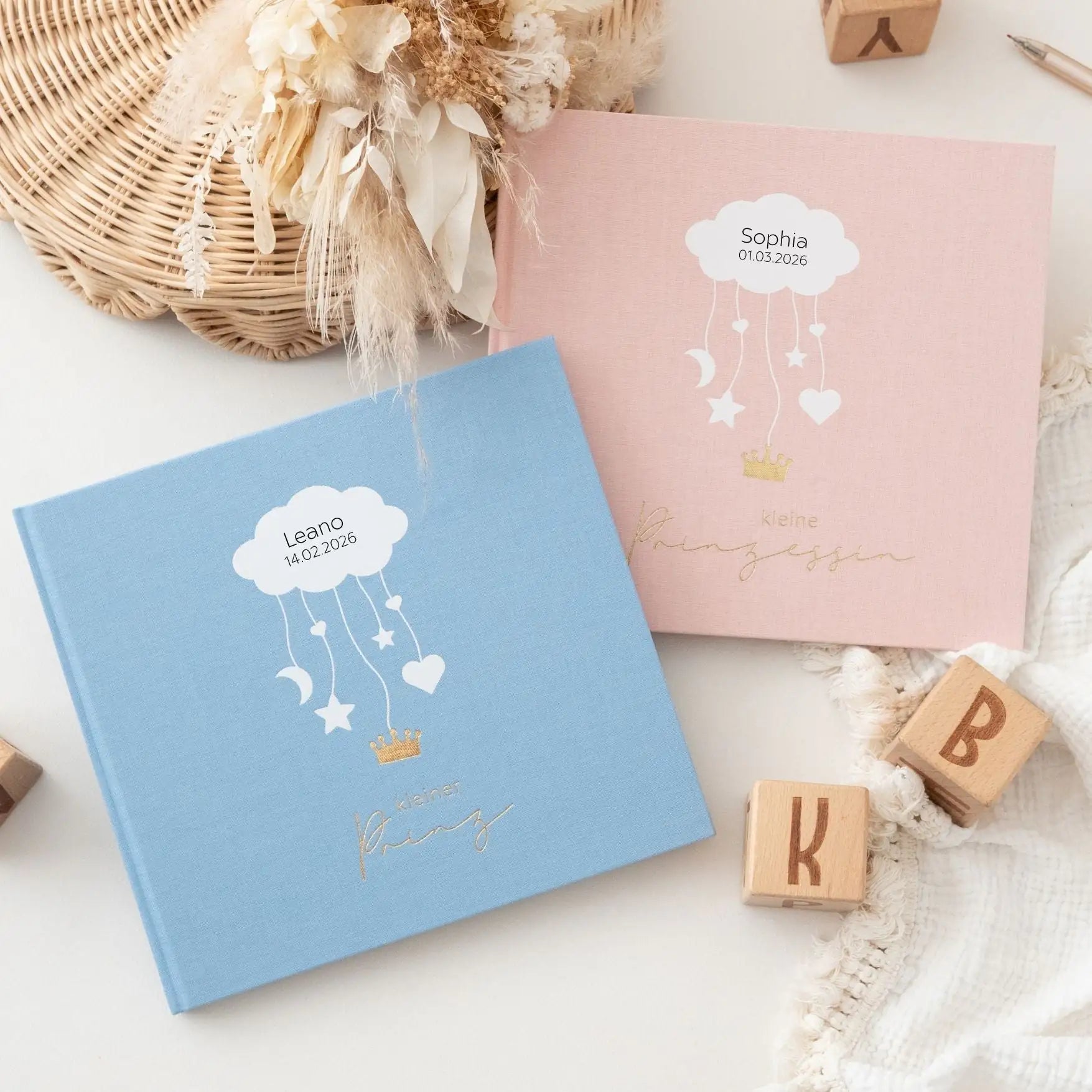 Babytagebuch „Wolke“ personalisierbar - wunderwunsch