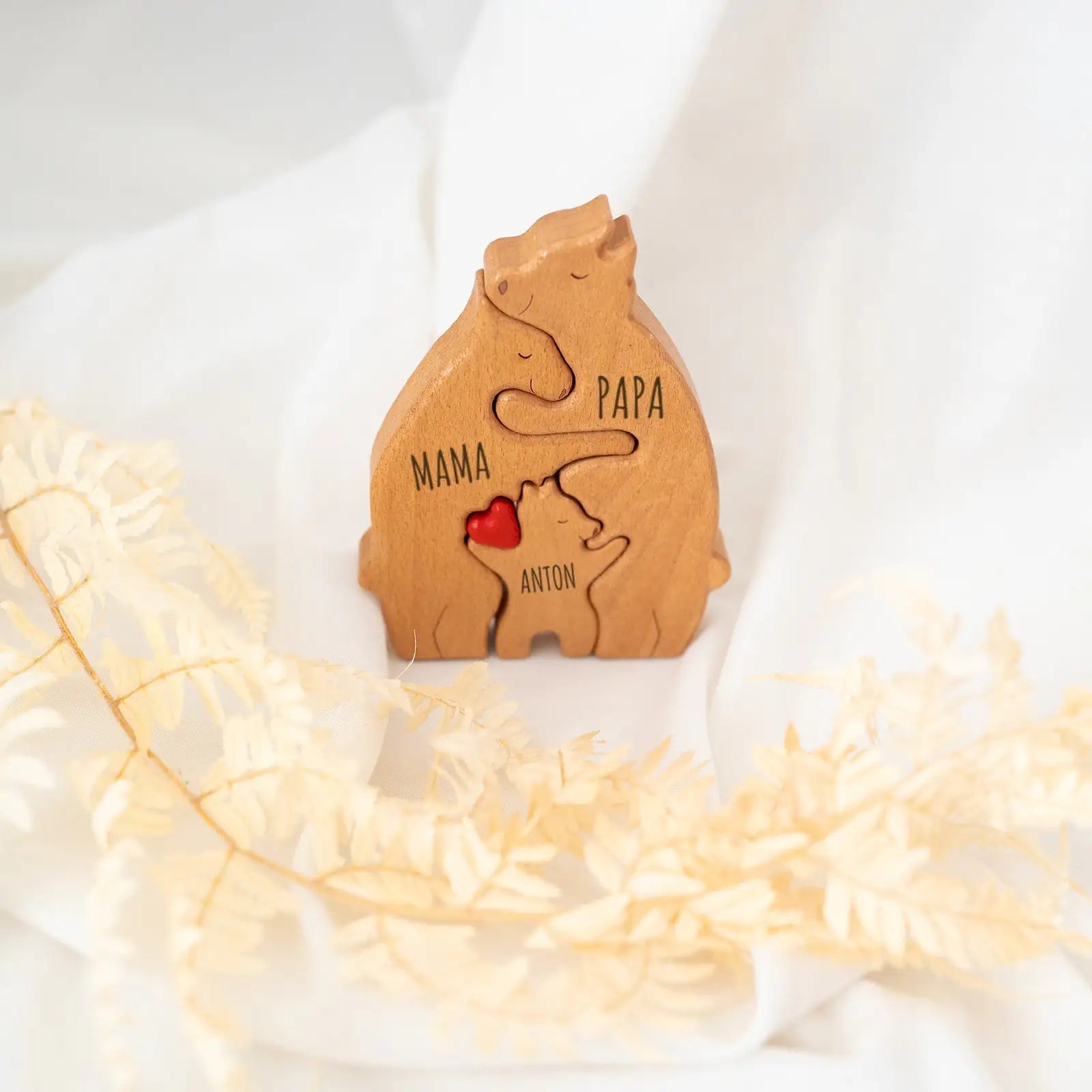 Bär Familie Puzzle personalisiert - wunderwunsch
