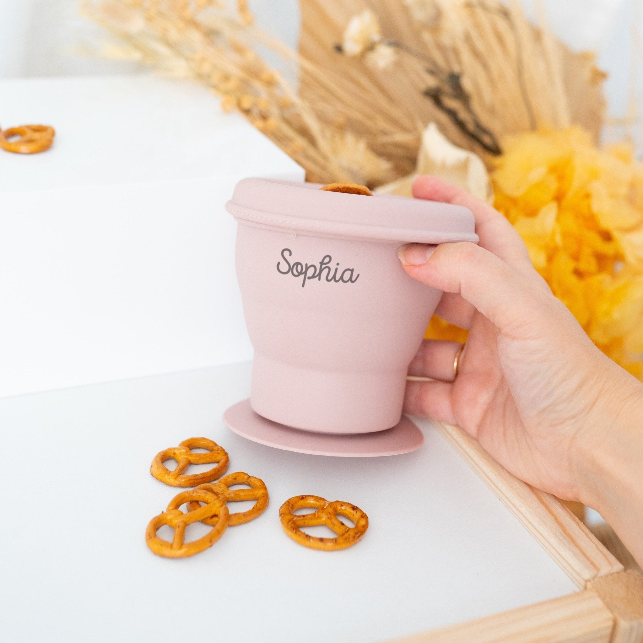 BAMBINO faltbarer Snackbecher personalisiert - wunderwunsch