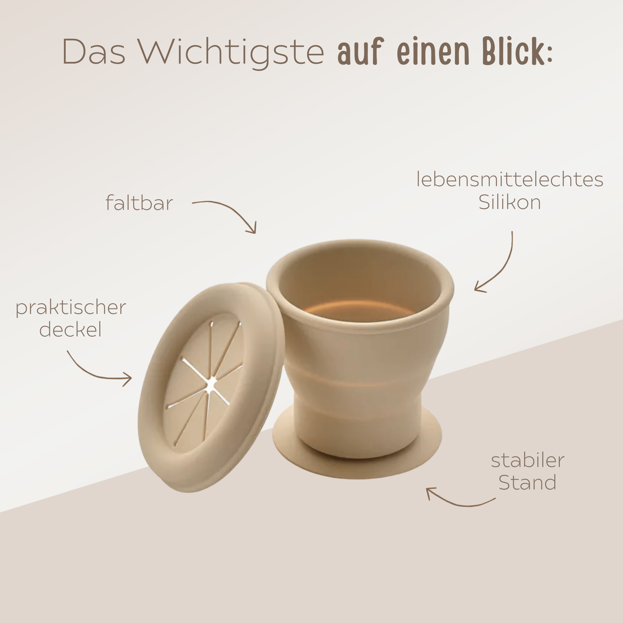 BAMBINO faltbarer Snackbecher personalisiert - wunderwunsch