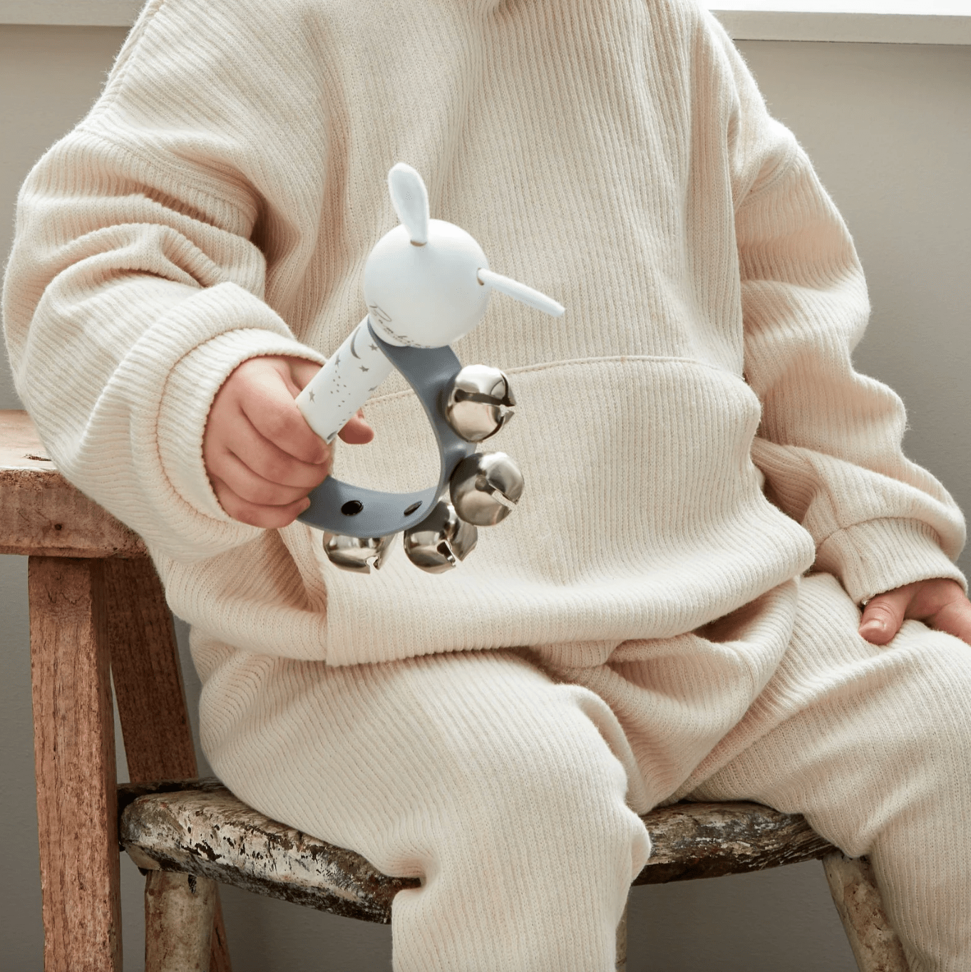 BAMBINO Glöckchen Rassel personalisiert - Träumerische Töne Hase, Elefant, Bär - wunderwunsch