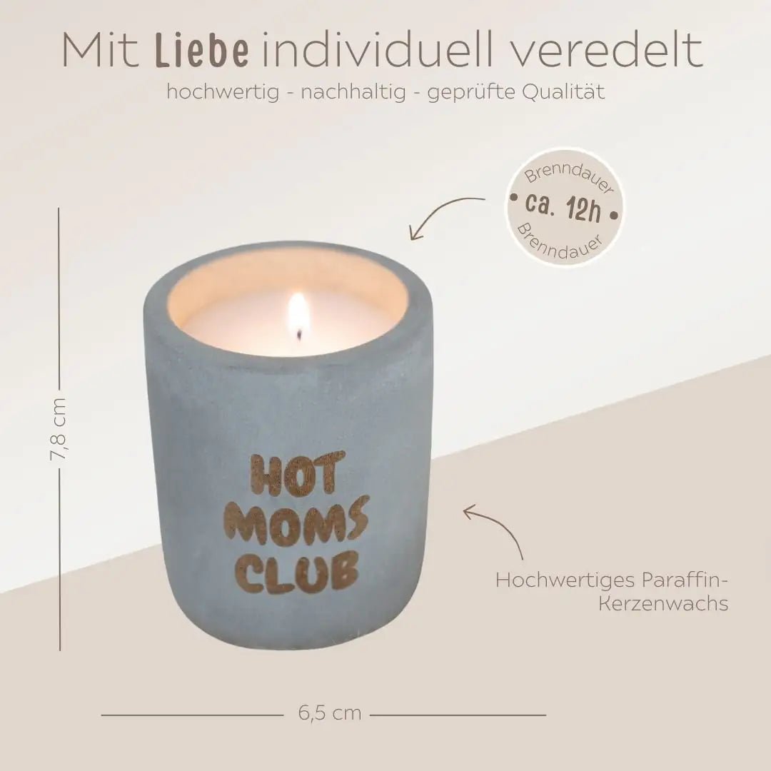 Beton Kerze - Hot Moms Club - wunderwunsch