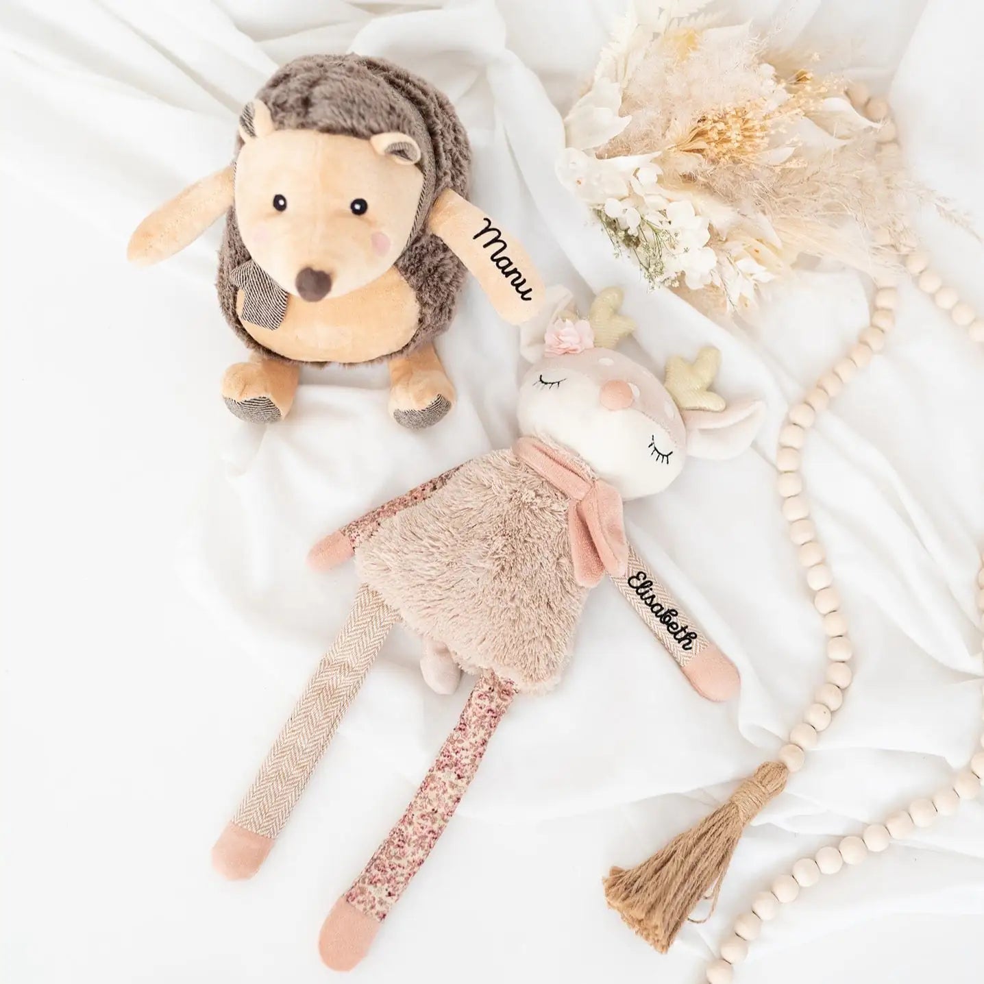 BIECO Großes Kuscheltier Igel oder Reh personalisiert - wunderwunsch
