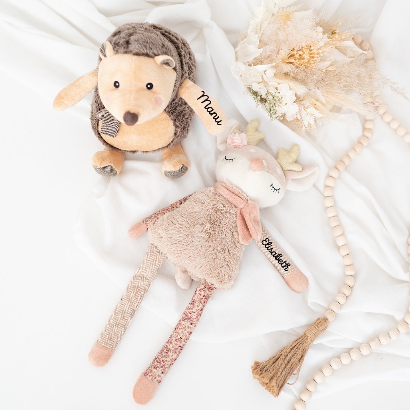 BIECO Großes Kuscheltier Igel oder Reh personalisiert - wunderwunsch
