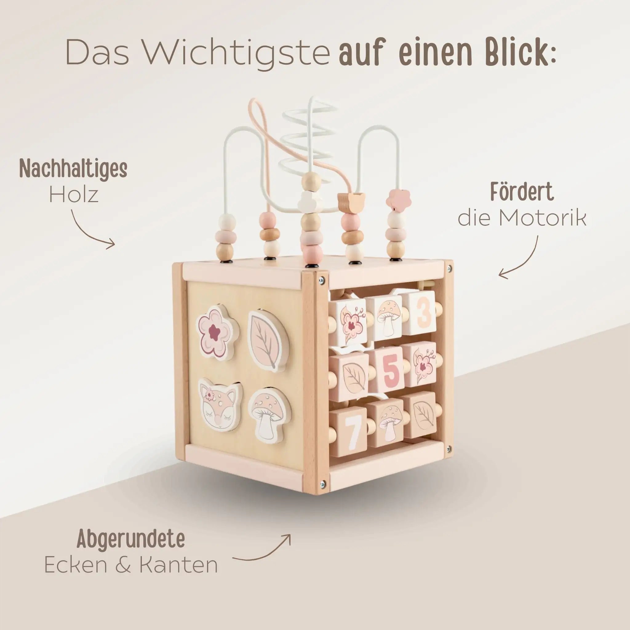 BIECO Motorikwürfel Reh personalisierbar - wunderwunsch