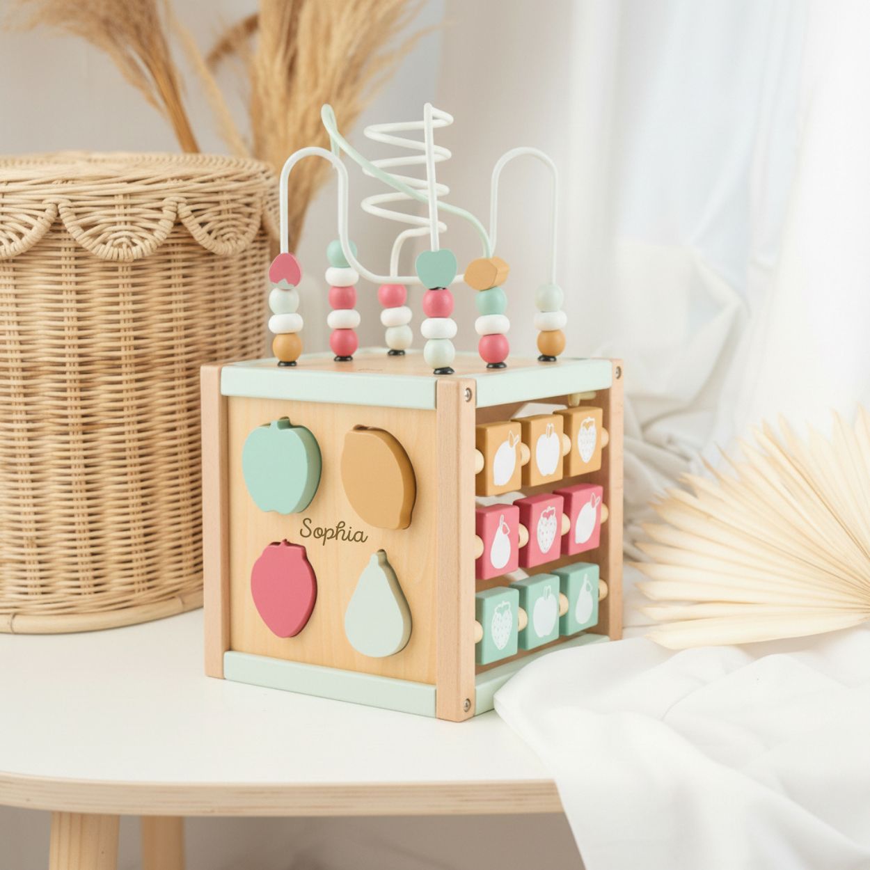 BIECO Motorikwürfel Früchte personalisierbar - wunderwunsch