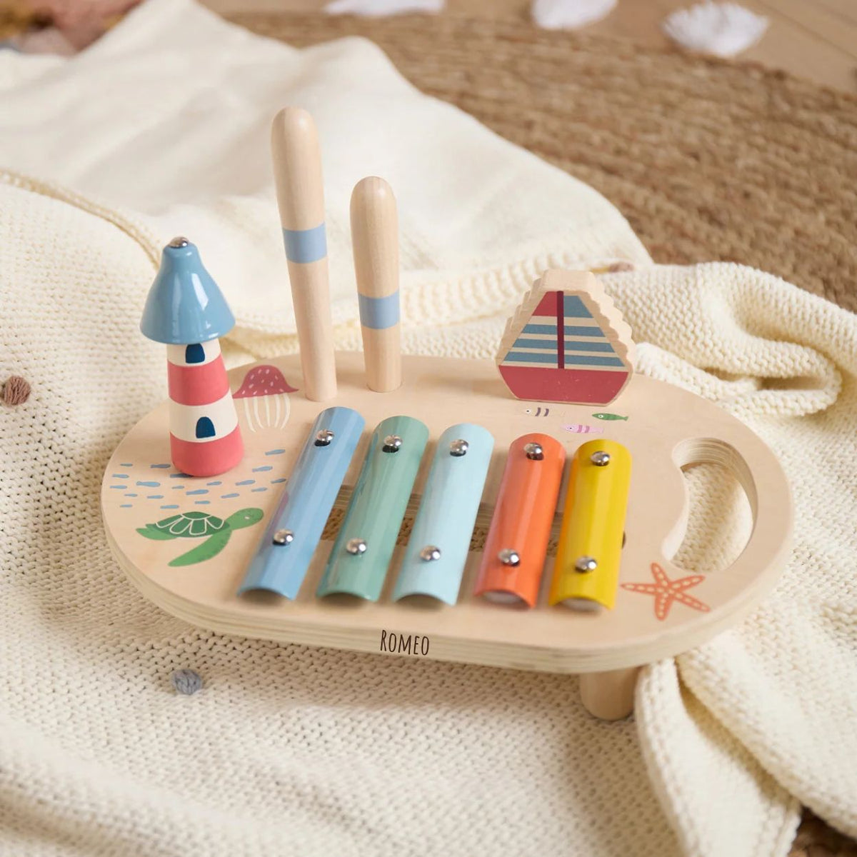 BIECO Musik Spieltisch mit Xylophon personalisiert - wunderwunsch