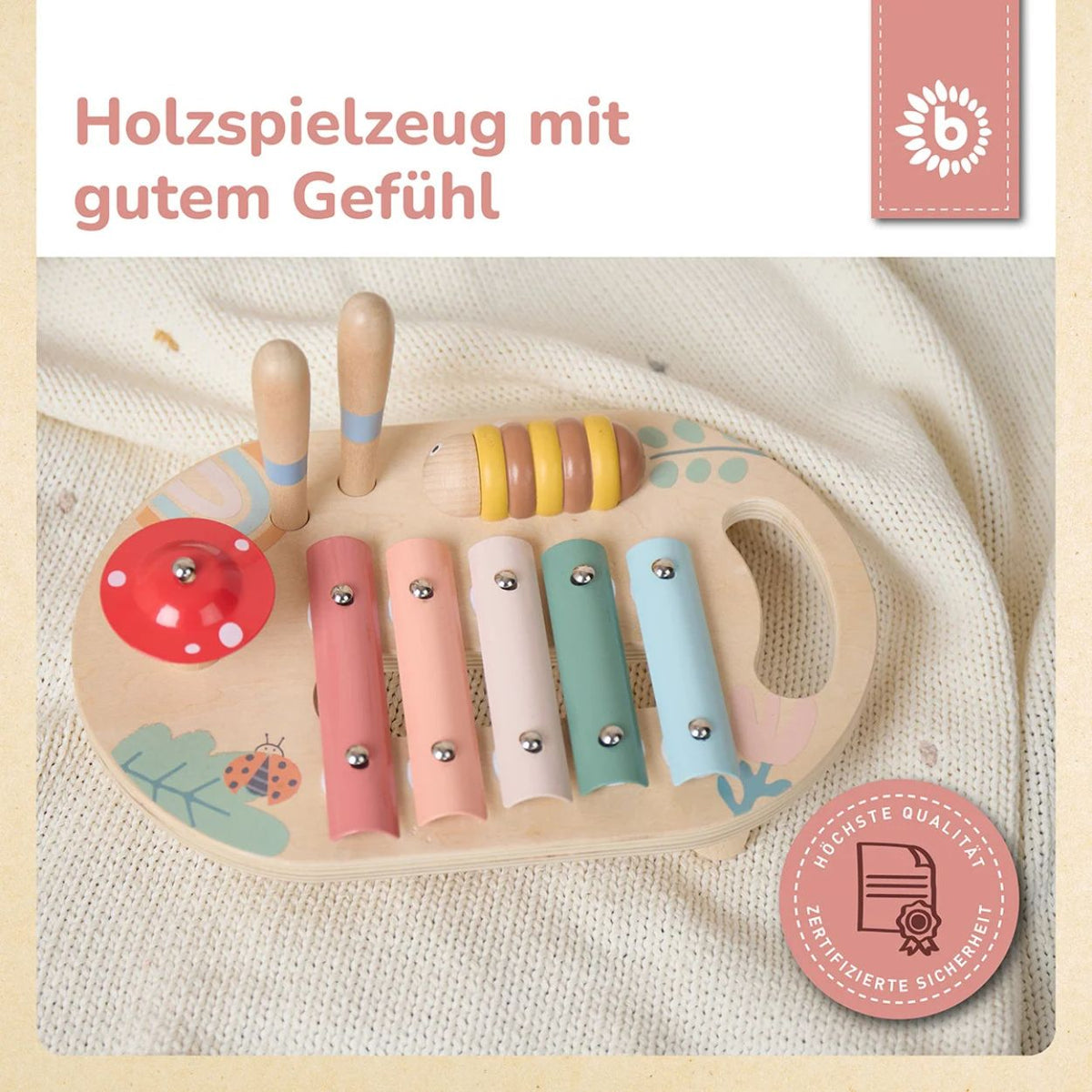 BIECO Musik Spieltisch mit Xylophon personalisiert - wunderwunsch