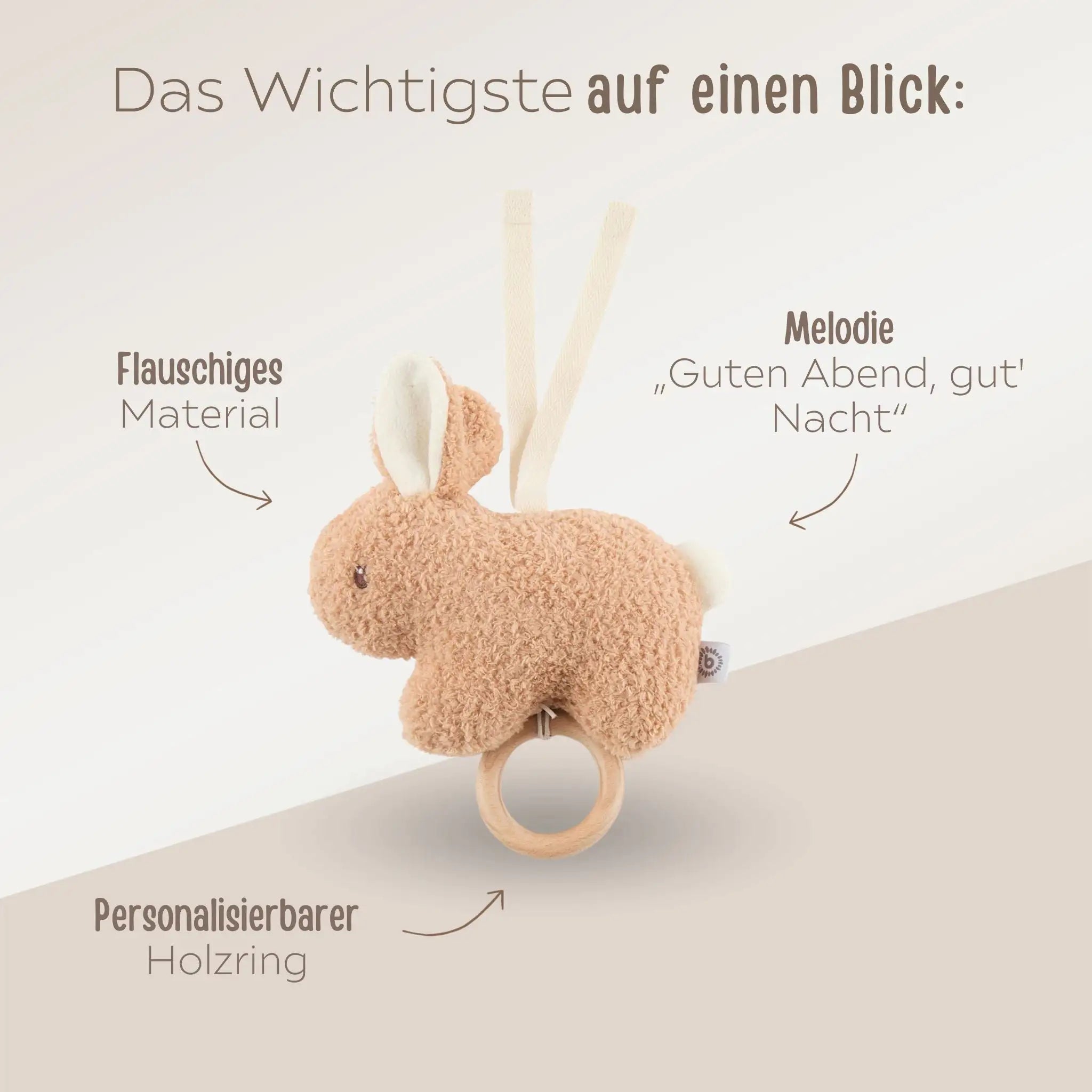BIECO Musikspieluhr Hase & Bär personalisierbar - wunderwunsch