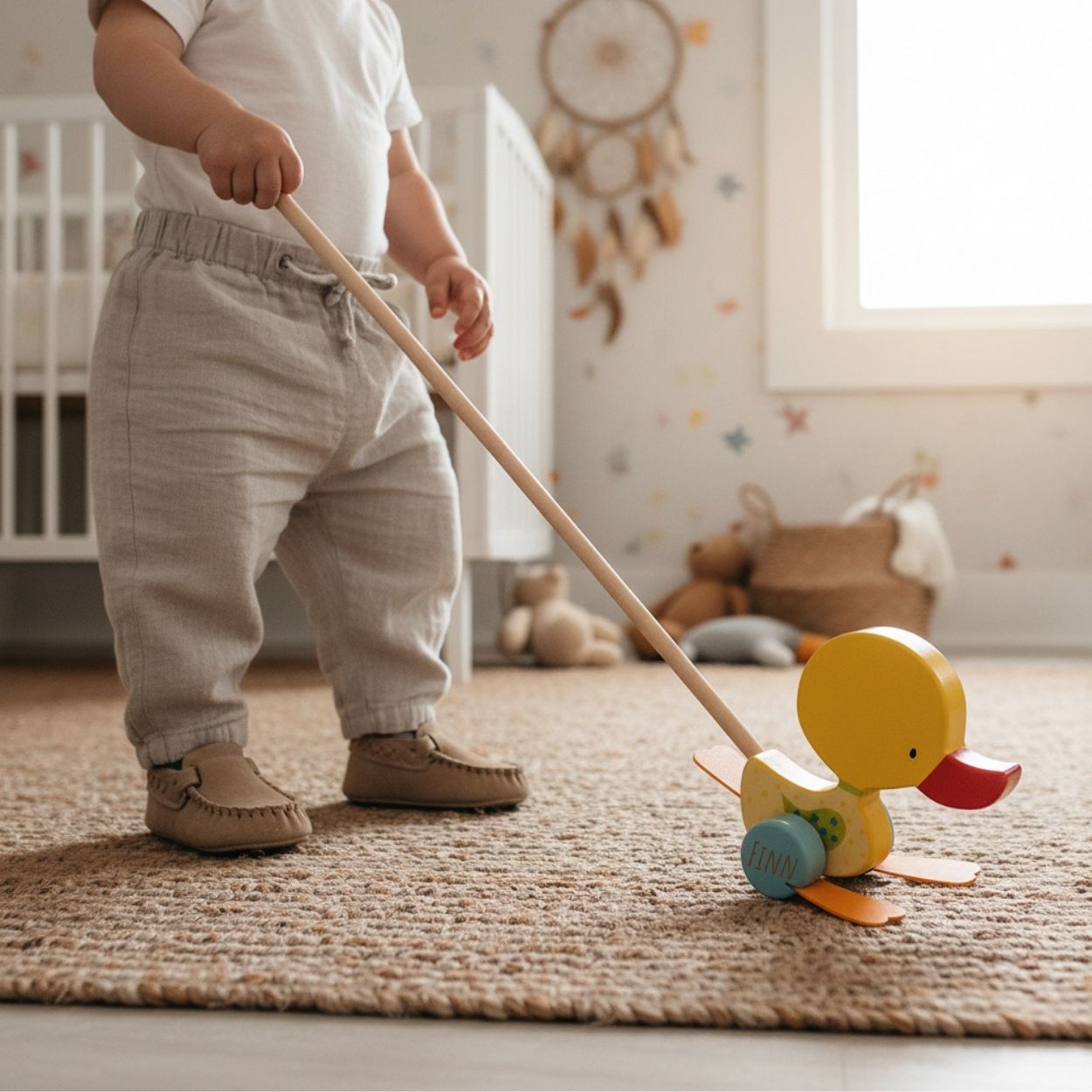 BIECO Schiebetier Ente Holz personalisierbar - wunderwunsch