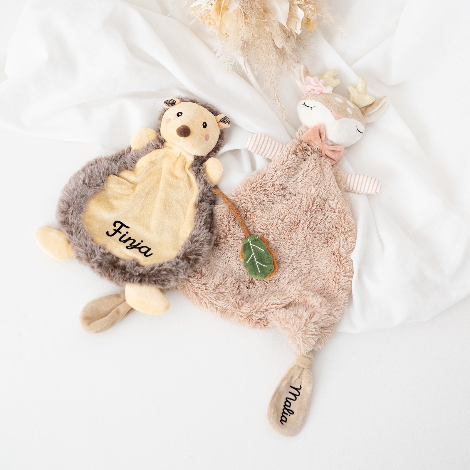 BIECO Schmusetuch Igel oder Reh - mit Flock - wunderwunsch