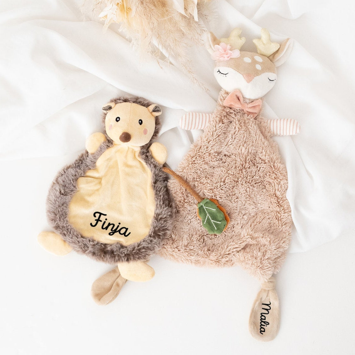 BIECO Schmusetuch Igel oder Reh - mit Flock - wunderwunsch