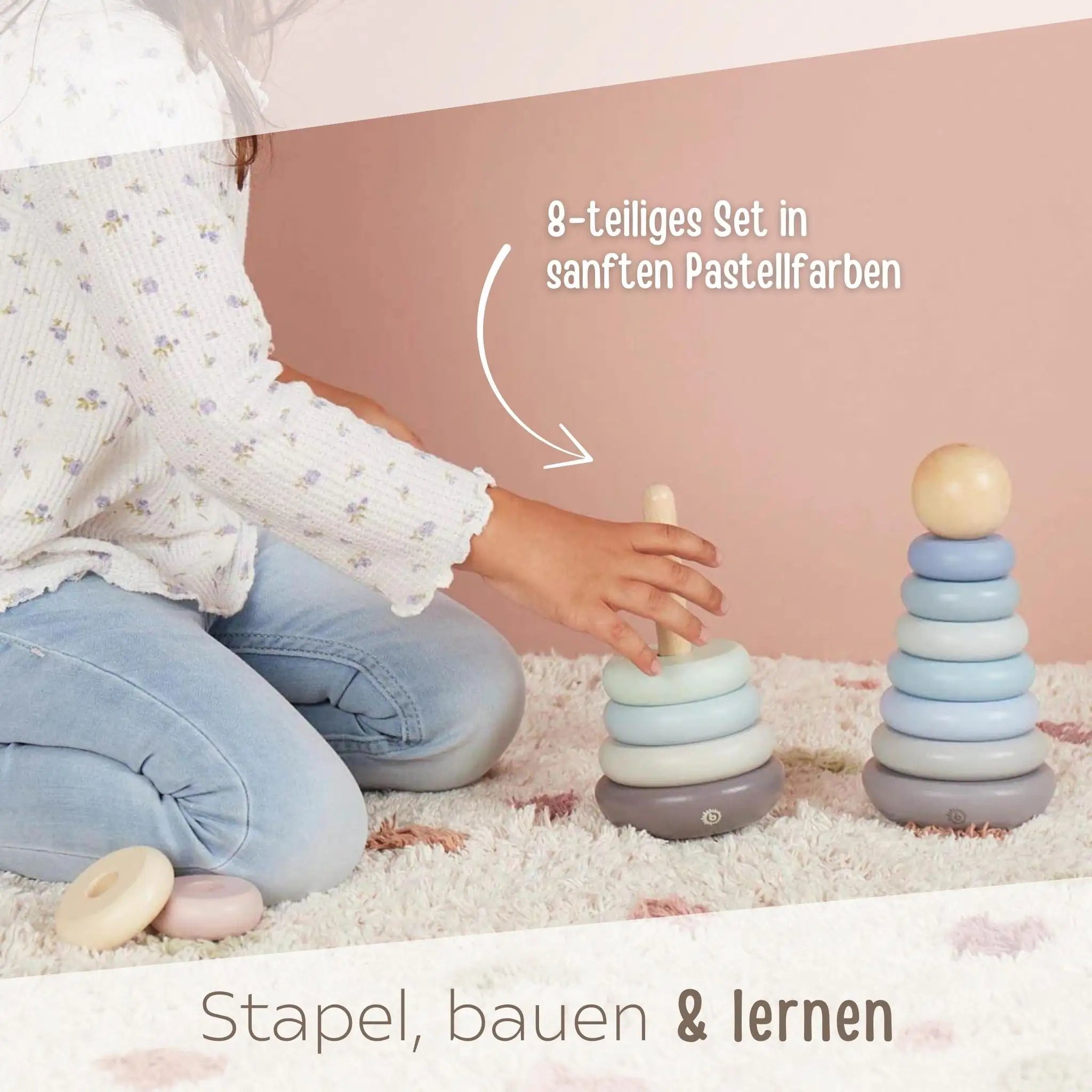BIECO Stapelturm Holz personalisiert - wunderwunsch