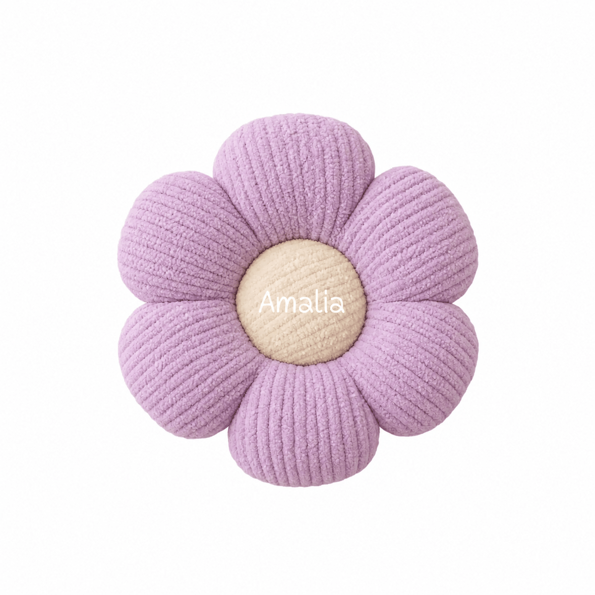 Blumen Kissen aus Plüsch personalisiert - wunderwunsch