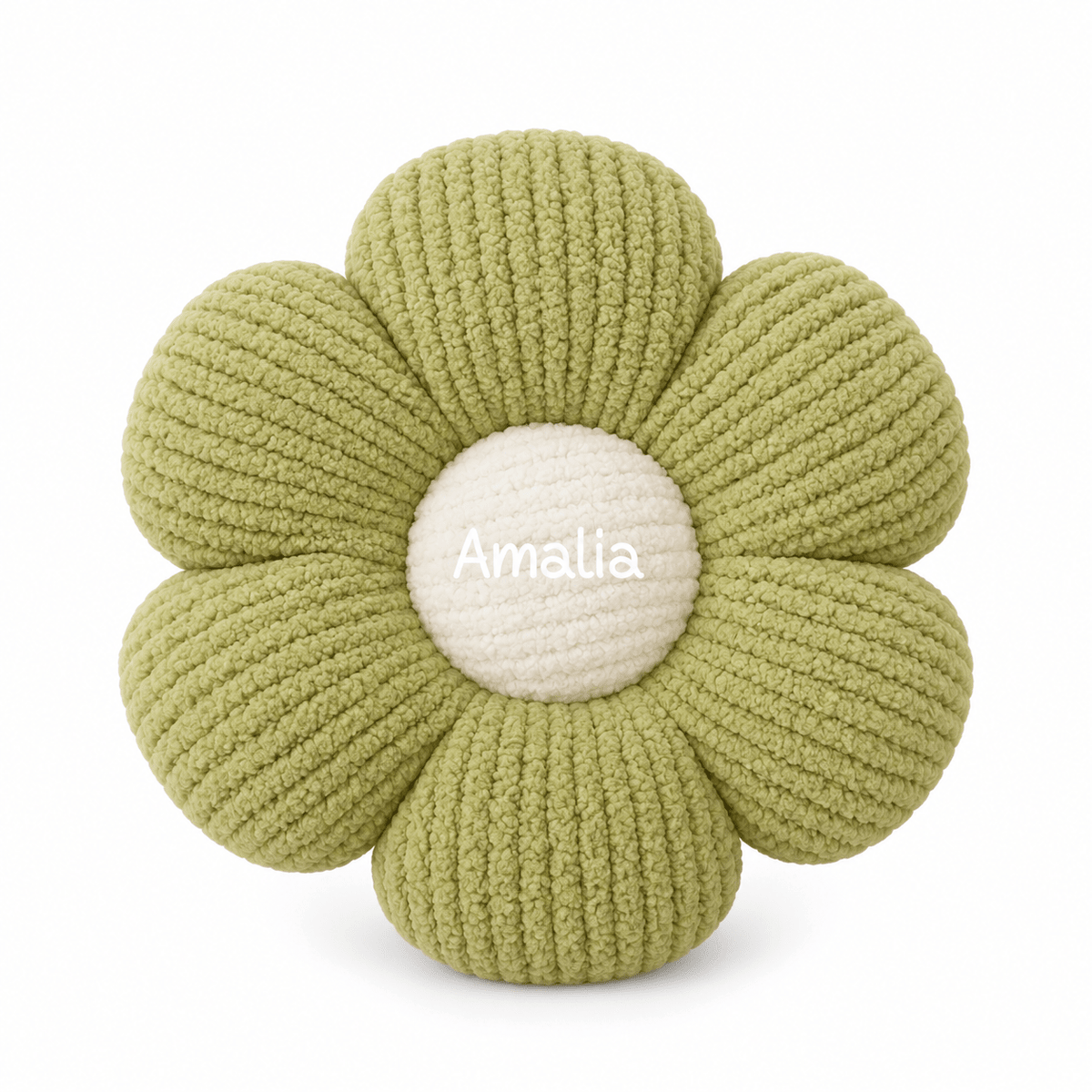 Blumen Kissen aus Plüsch personalisiert - wunderwunsch