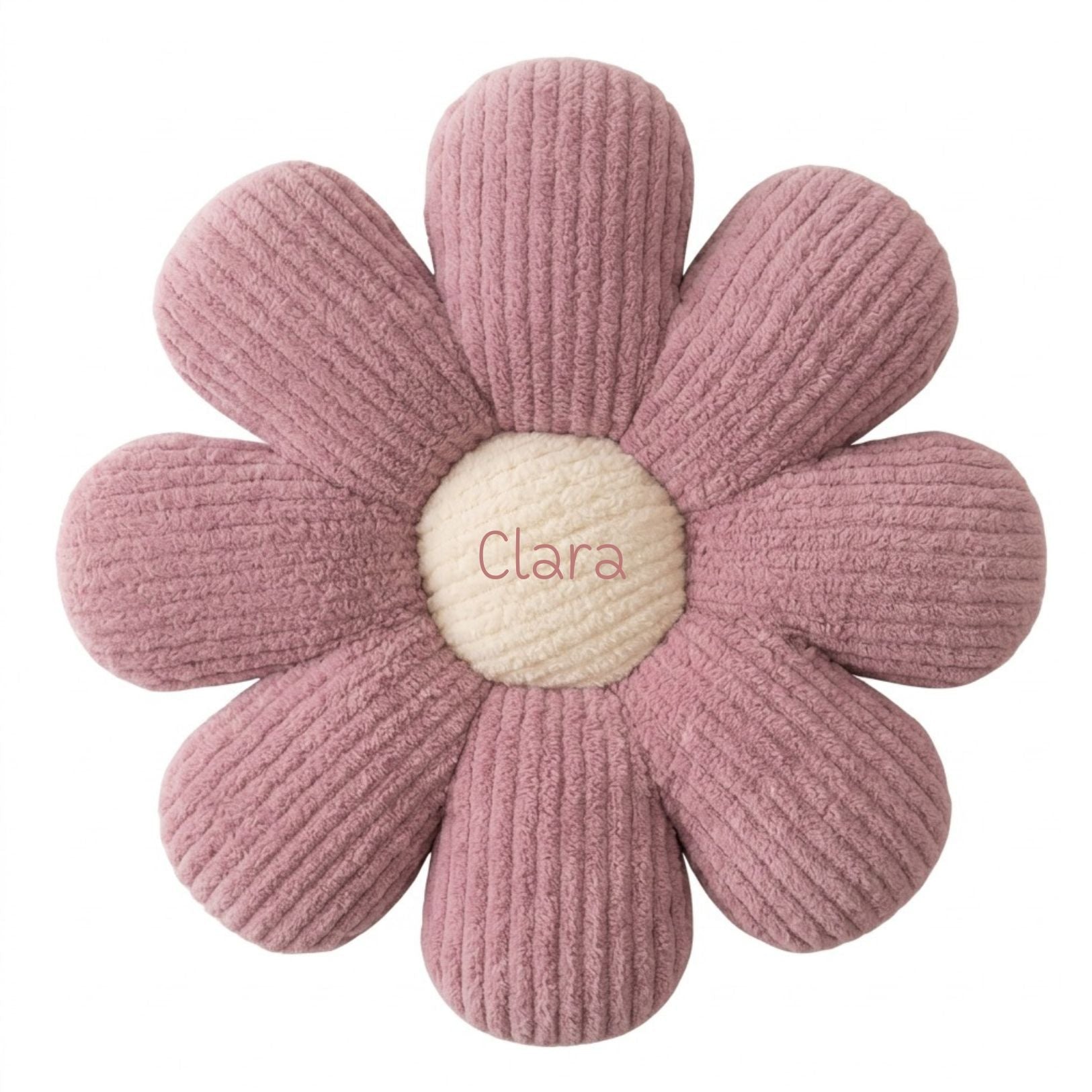 Blumen Kissen aus Plüsch personalisiert - wunderwunsch