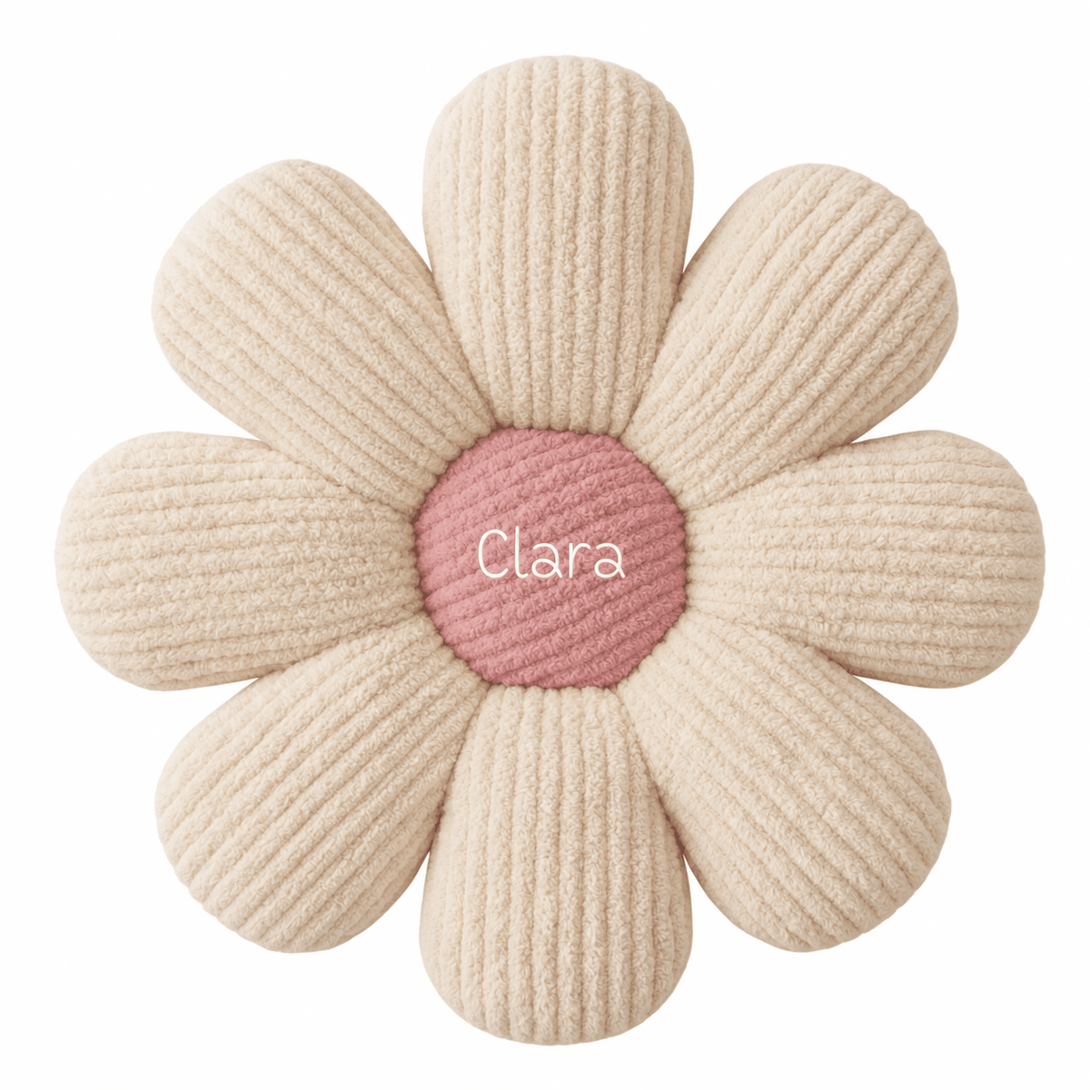 Blumen Kissen aus Plüsch personalisiert - wunderwunsch