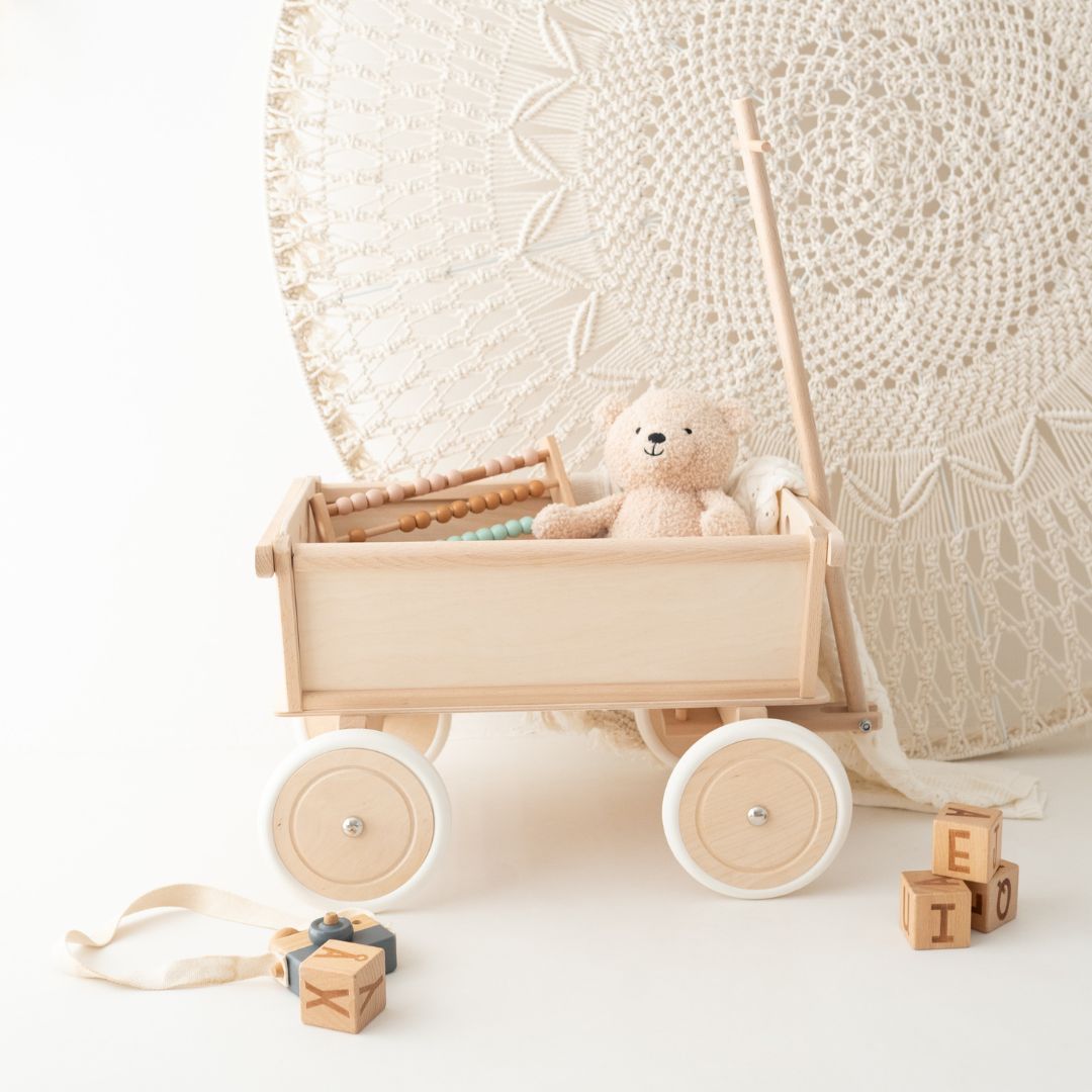 Bollerwagen aus Holz personalisierbar - wunderwunsch