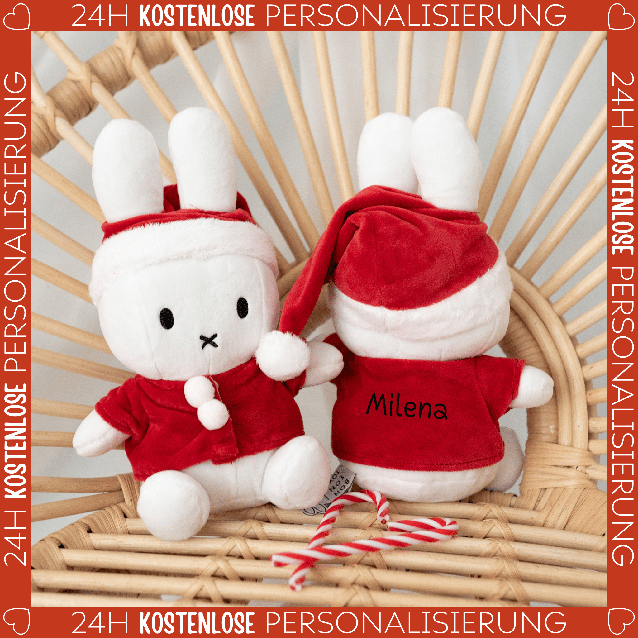 BON TON TOYS Miffy Weihnachten Kuscheltier Hase - wunderwunsch