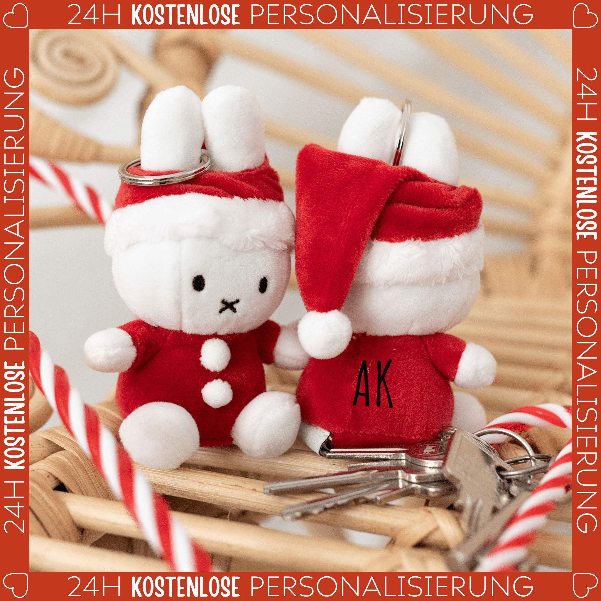 BON TON TOYS Miffy Weihnachten Schlüsselanhänger - wunderwunsch