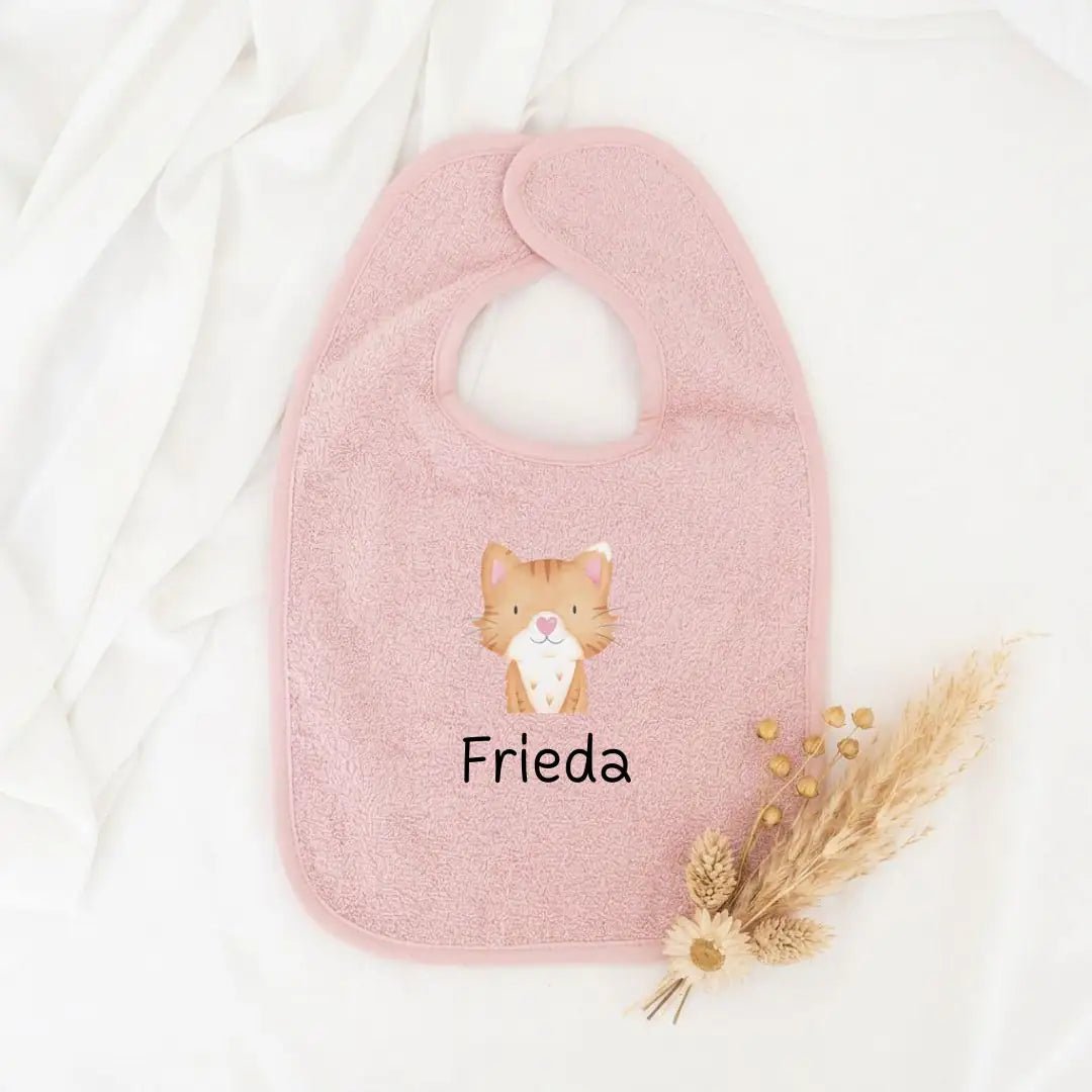 Buntes Lätzchen aus Baumwolle "Tier" personalisiert - wunderwunsch