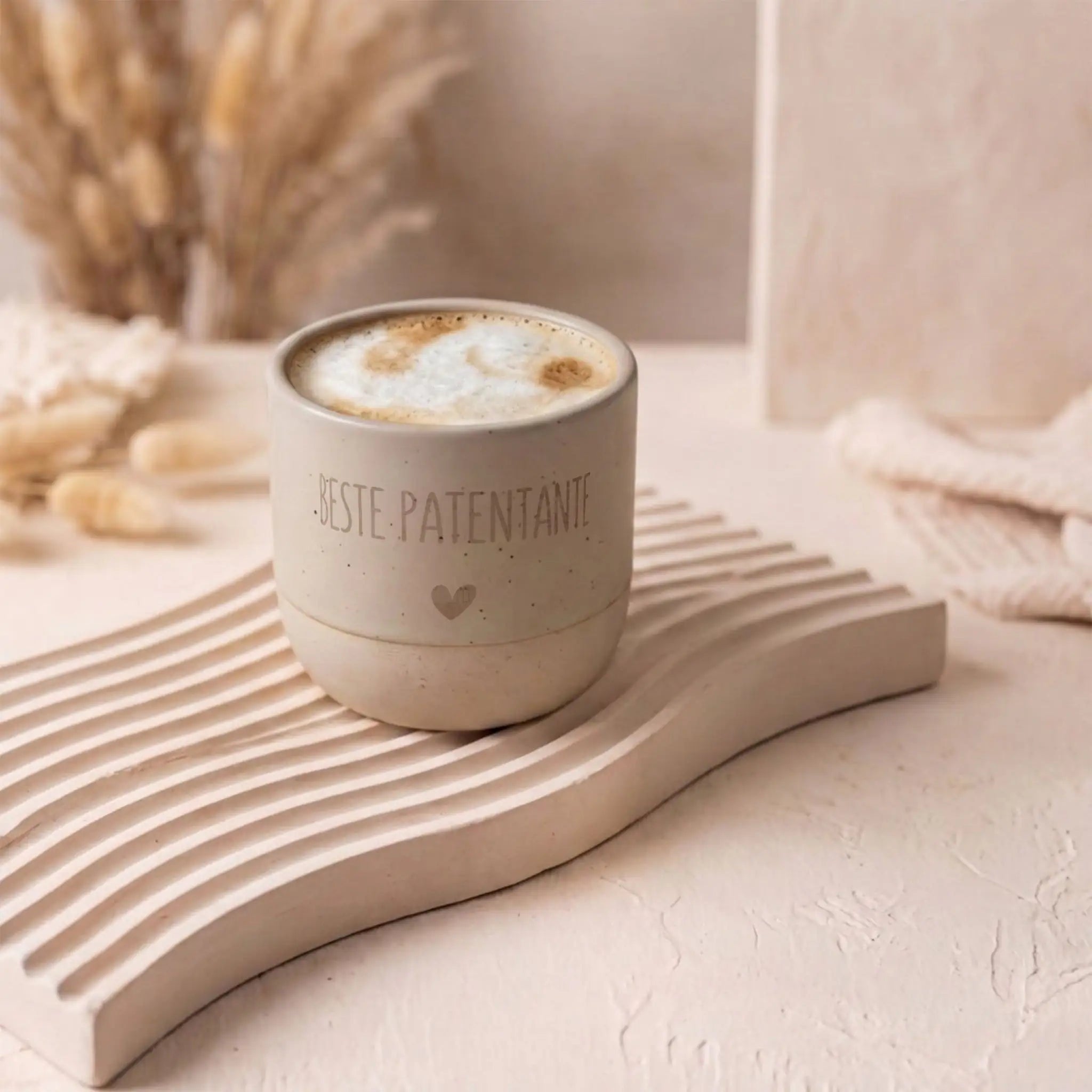 Cappucino oder Espresso Keramik Becher personalisiert - wunderwunsch