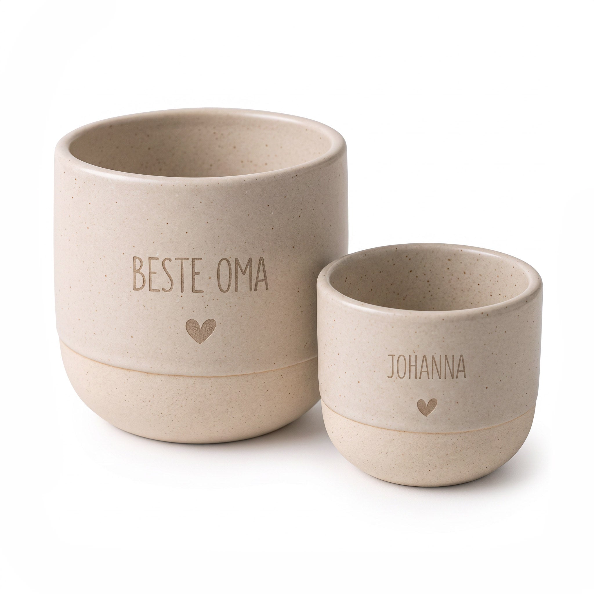 Cappucino oder Espresso Keramik Becher personalisiert - wunderwunsch