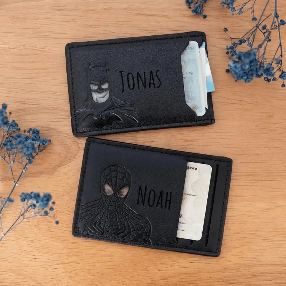 Cardholder Batman oder Spiderman personalisierbar - wunderwunsch