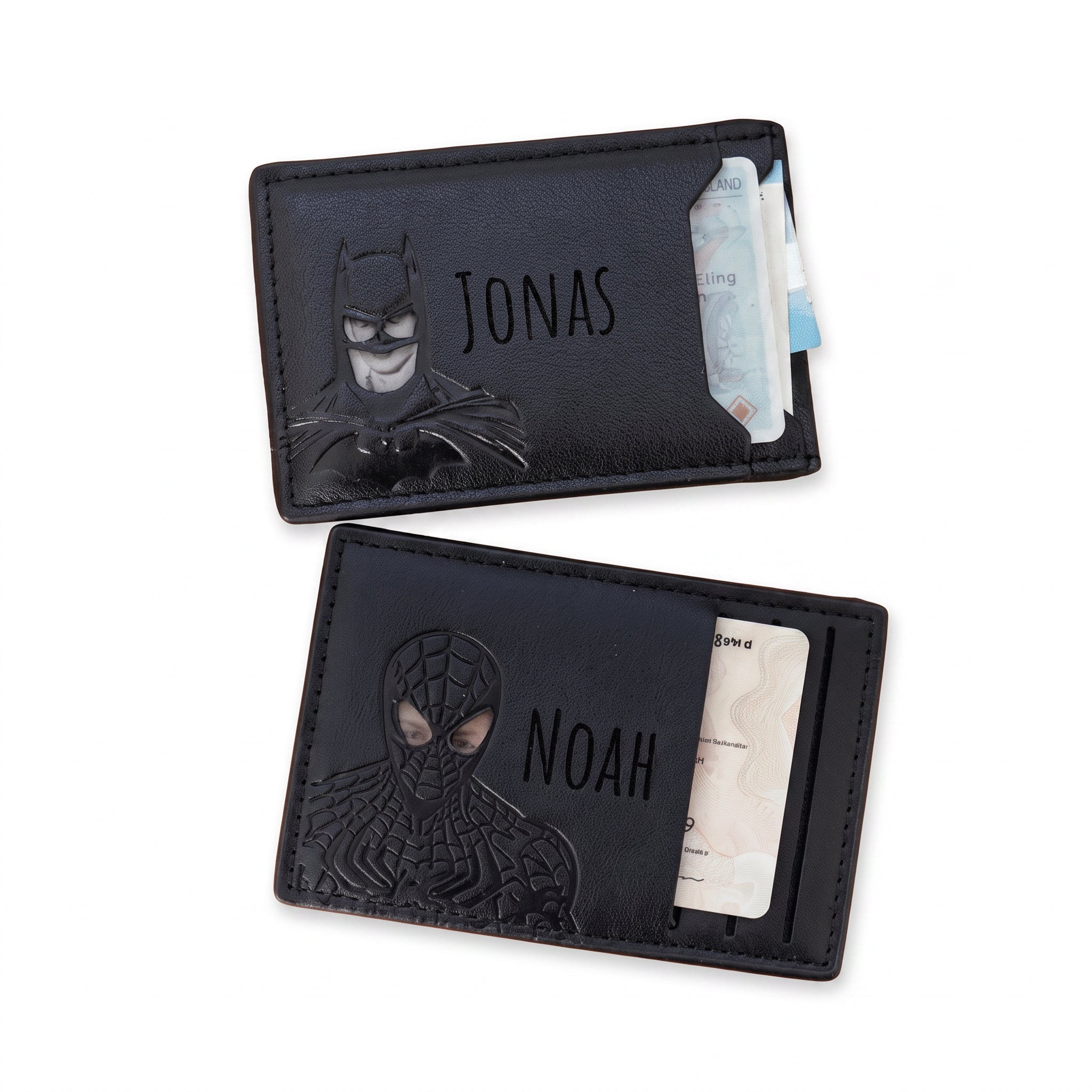 Cardholder Batman oder Spiderman personalisiert