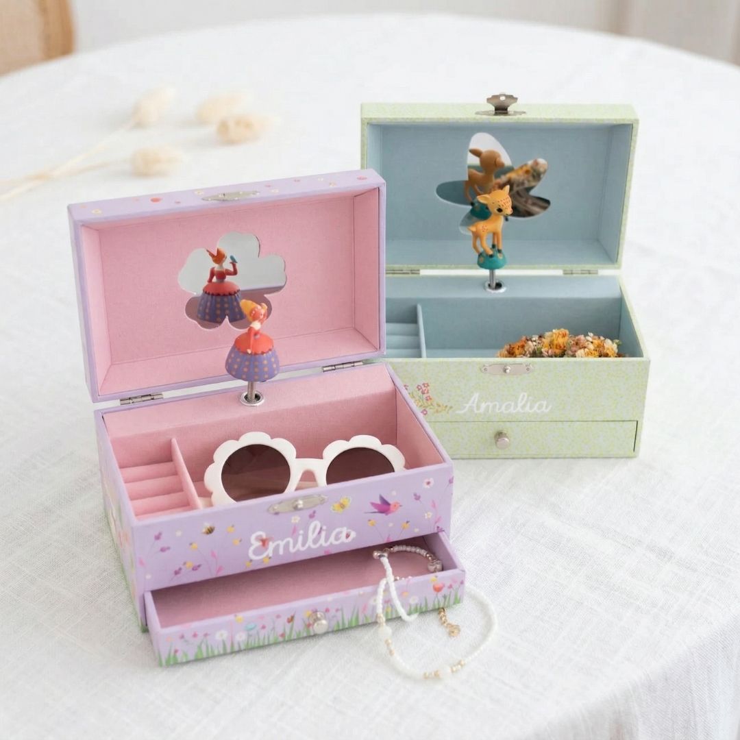 DJECO Schmuckkästen mit Spieluhr personalisierbar - wunderwunsch