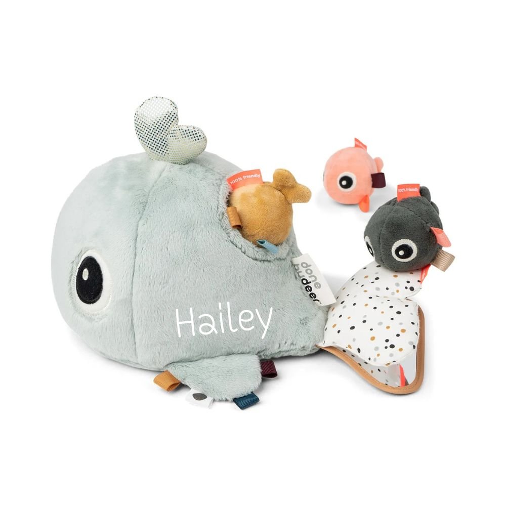 DONEBYDEER Kuscheltier Versteckspiel personalisiert - Wal - wunderwunsch