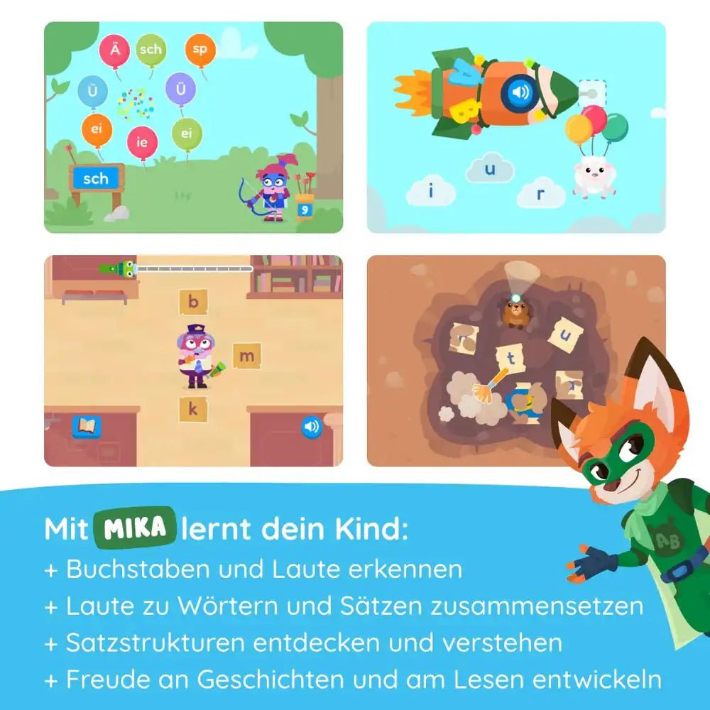 EDURINO Figur Mika - Wörter & Sätze - wunderwunsch