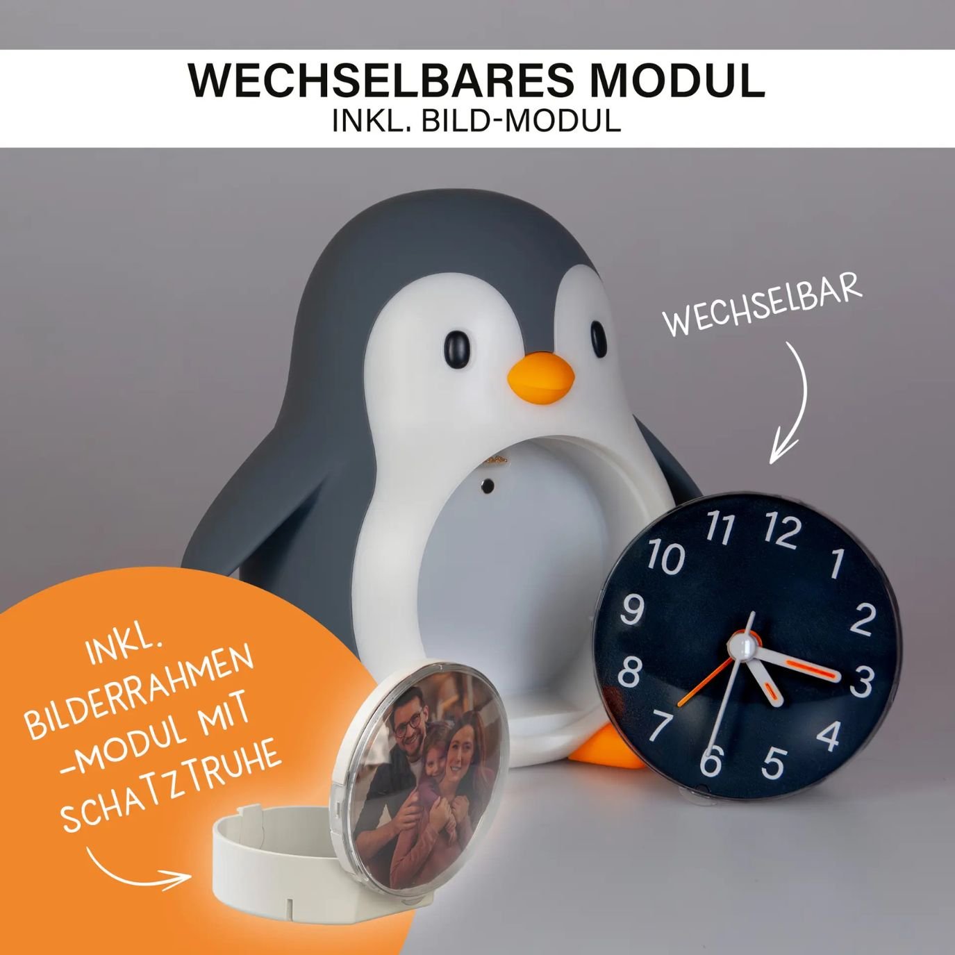 EGGY&FRIENDS Pinguin Wecker personalisierbar - wunderwunsch