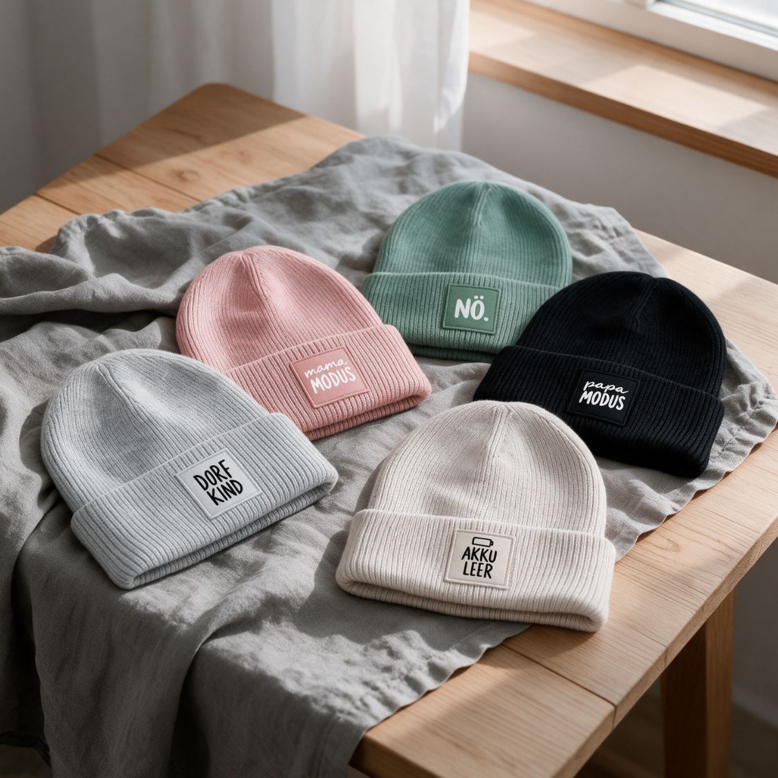 Erwachsene Beanie Mütze mit Spruch - wunderwunsch