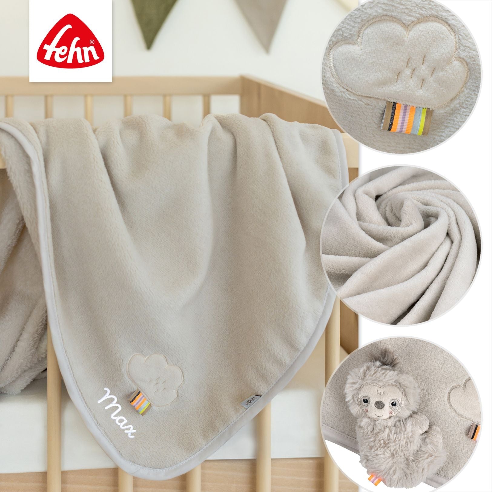 FEHN Babydecke personalisierbar - wunderwunsch