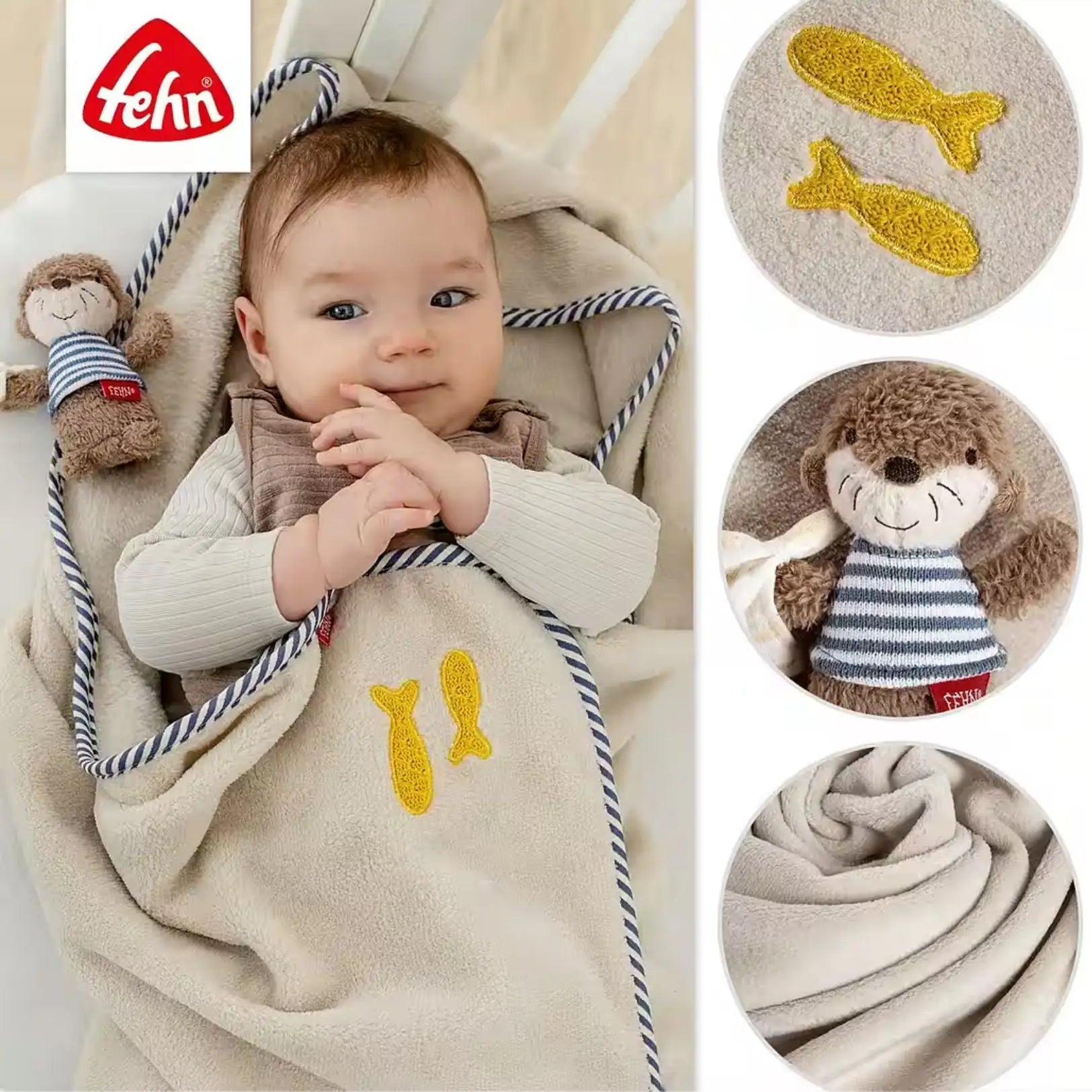 FEHN Babydecke personalisierbar - wunderwunsch