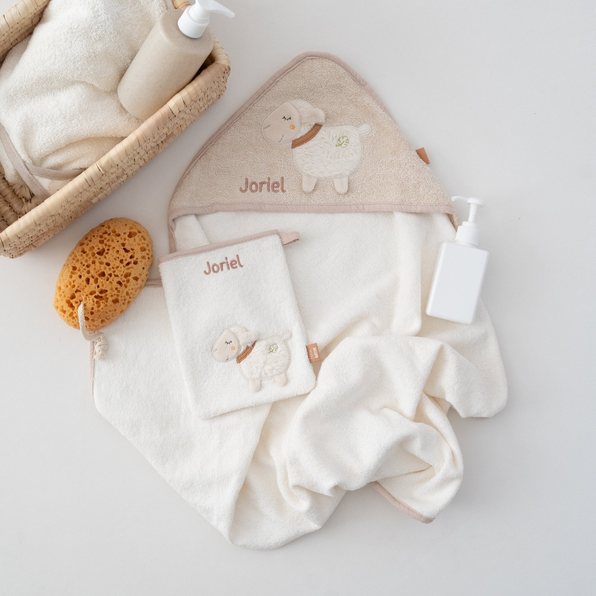 FEHN Badeset Schaf personalisierbar - wunderwunsch