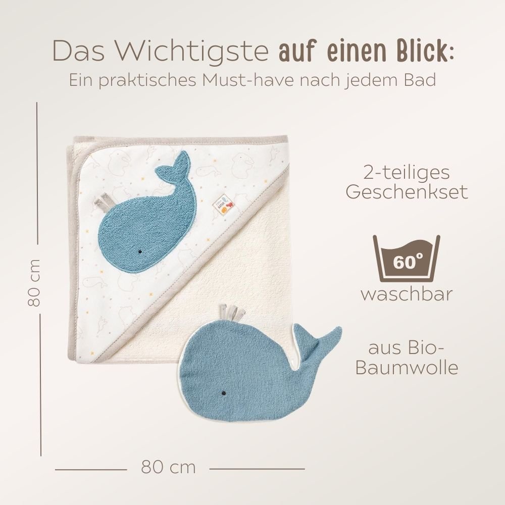 FEHN Badeset Wal personalisierbar - wunderwunsch