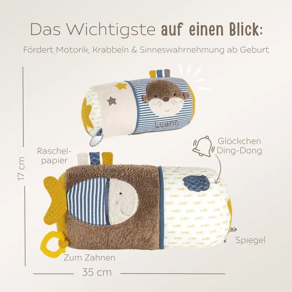 FEHN Krabbelrolle Otter personalisierbar - wunderwunsch