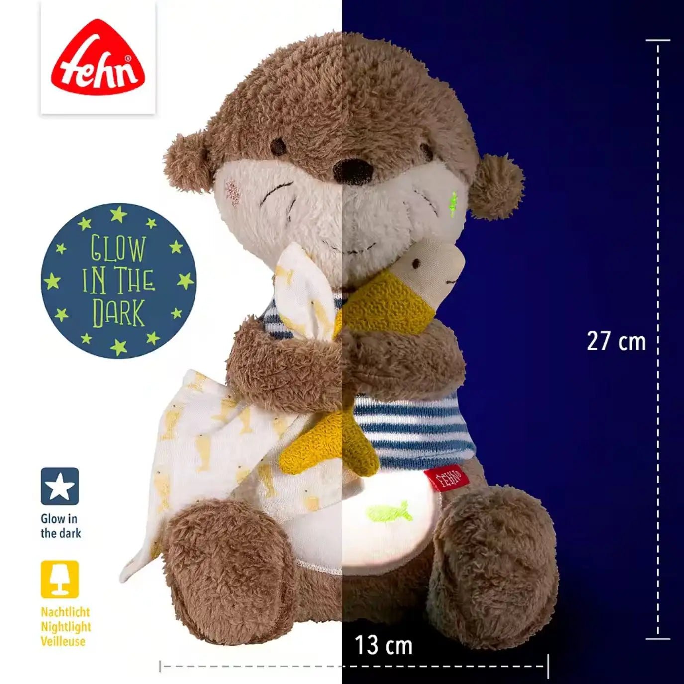 FEHN Schlummerlicht Otter personalisierbar - wunderwunsch
