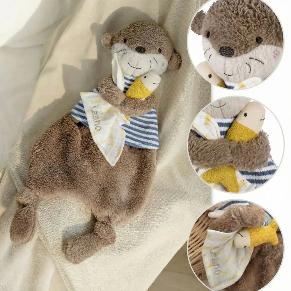 FEHN Schmusetuch Otter oder Wal personalisierbar - wunderwunsch
