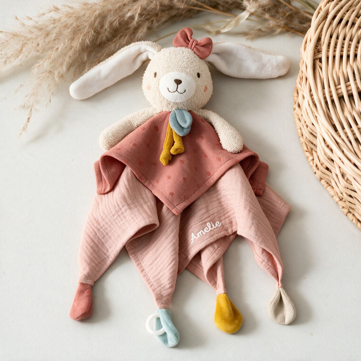 FEHN Schmusetuch personalisiert - Hase - wunderwunsch