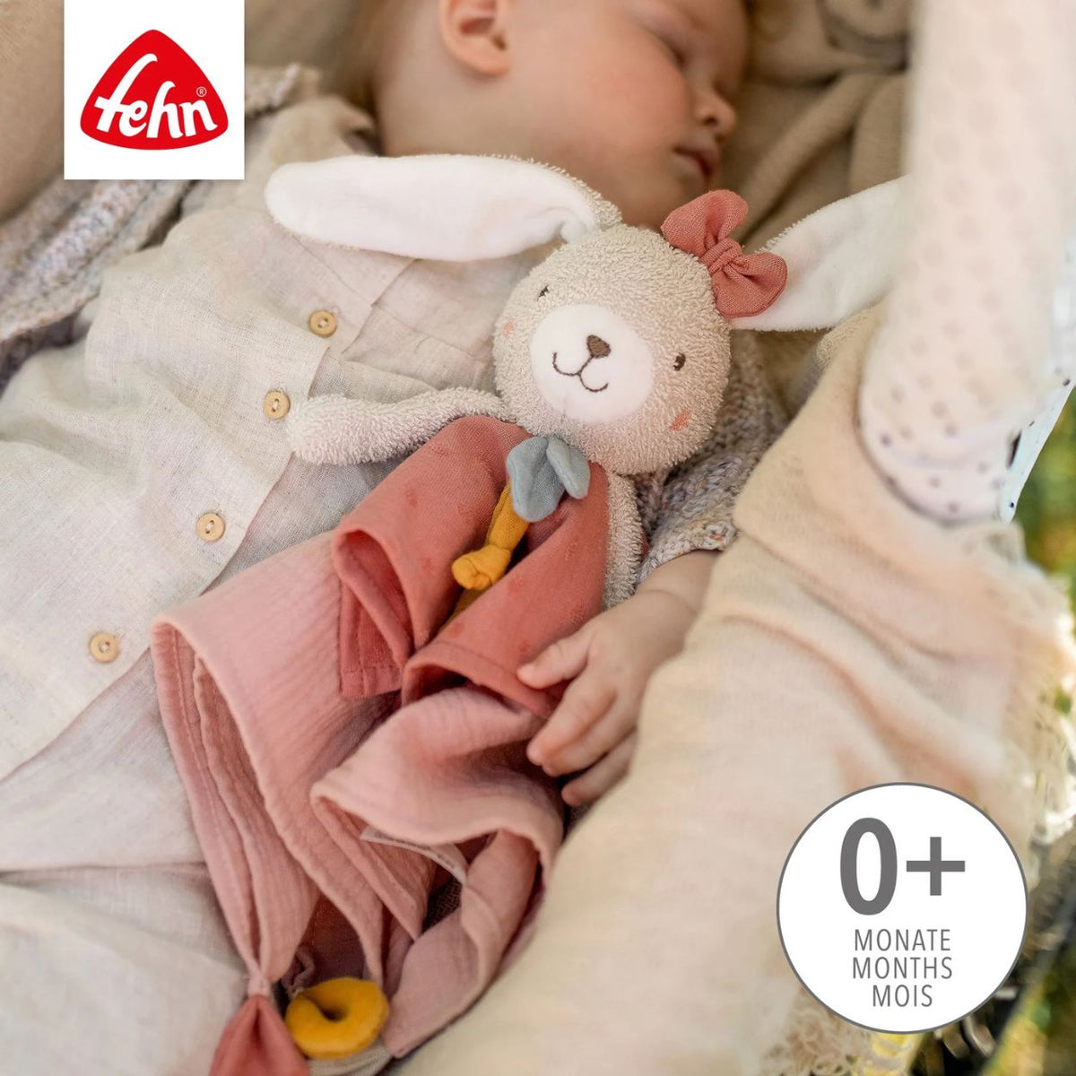 FEHN Schmusetuch personalisiert - Hase - wunderwunsch