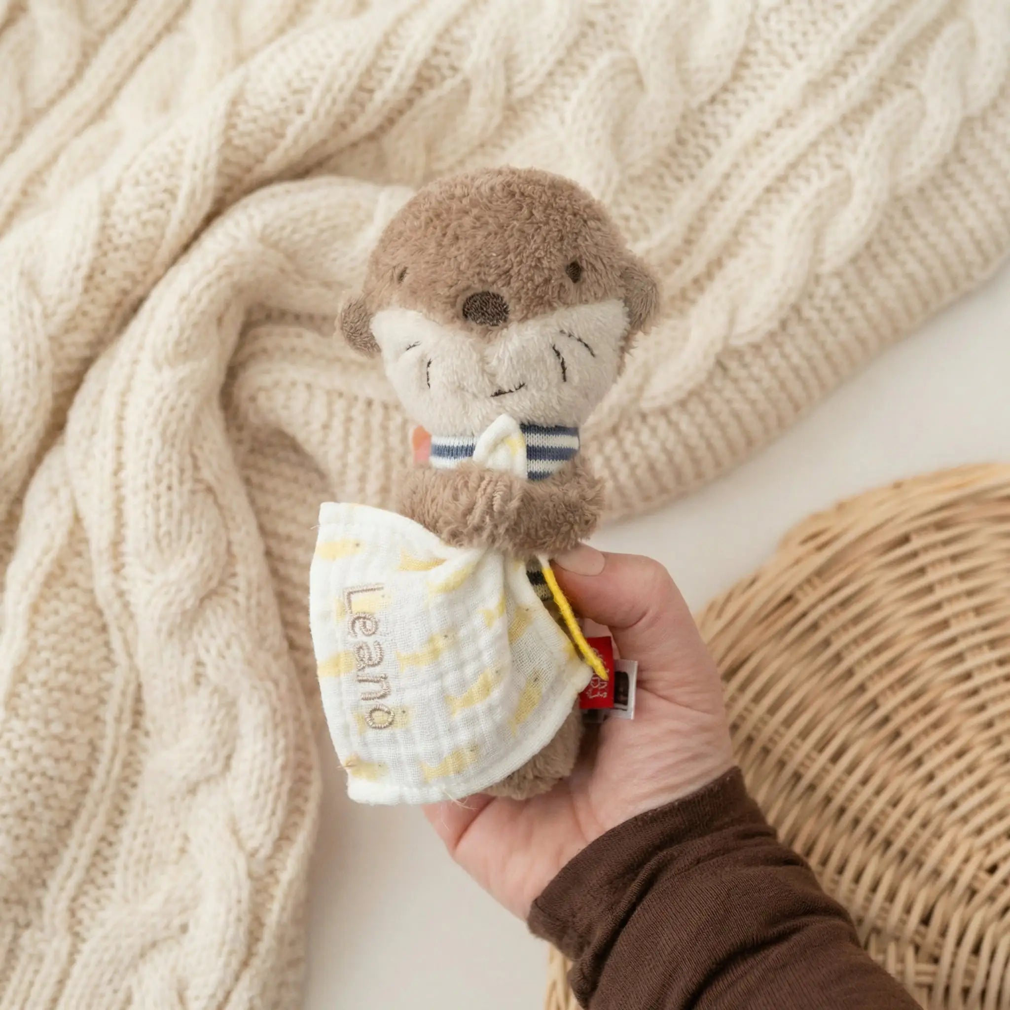 FEHN Stabgreifling Otter personalisierbar - wunderwunsch