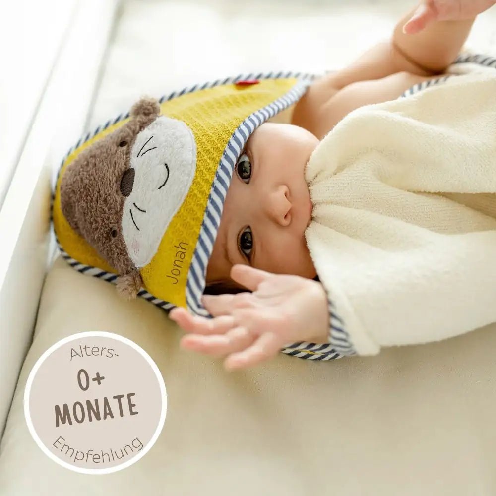 FEHN Tier Baby Kapuzenhandtuch Frottee - wunderwunsch