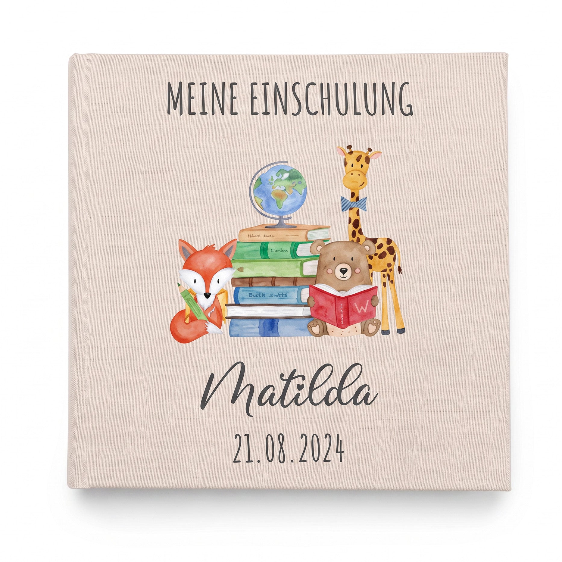 Fotoalbum mit Leineneinband - Meine Einschulung - wunderwunsch