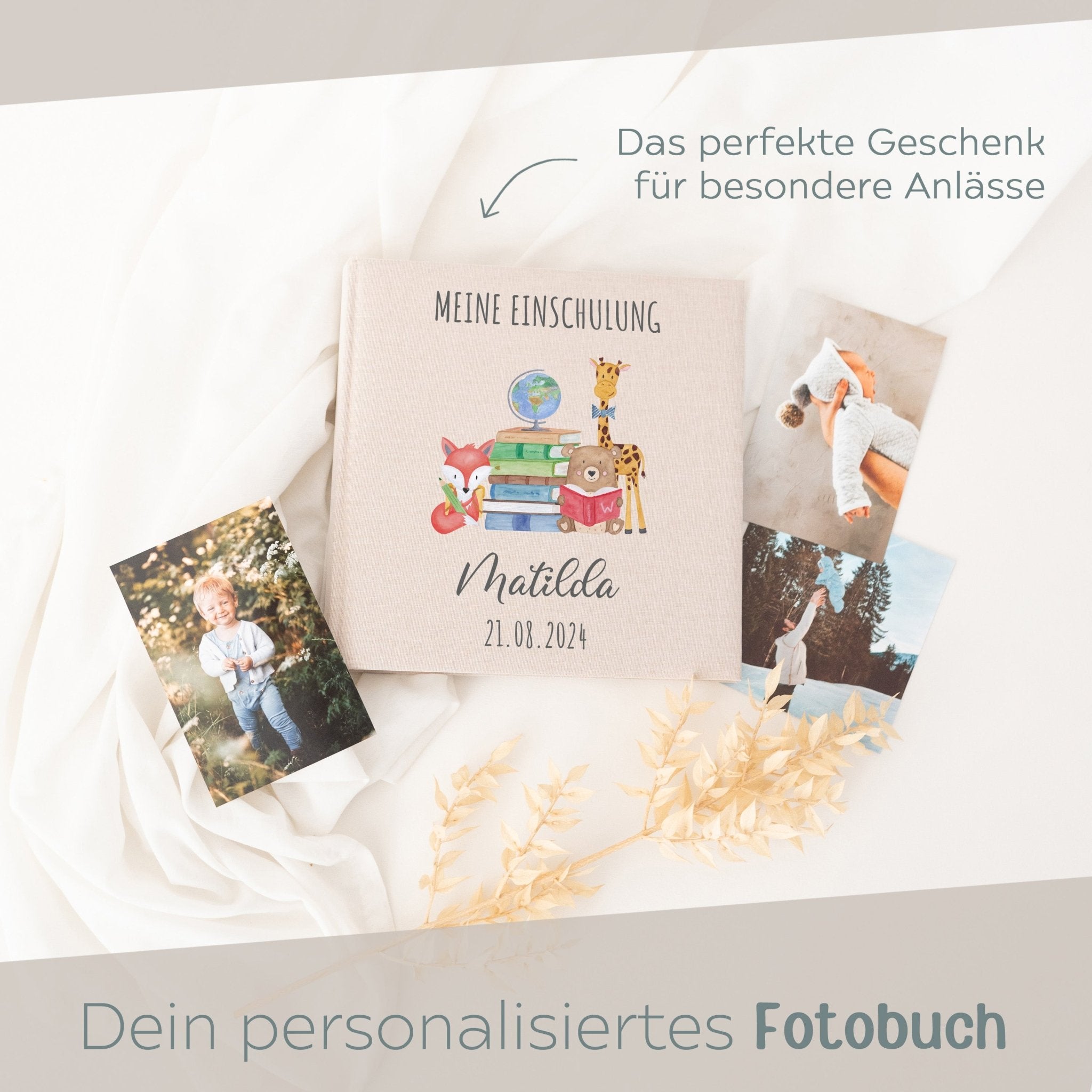 Fotoalbum mit Leineneinband - Meine Einschulung - wunderwunsch